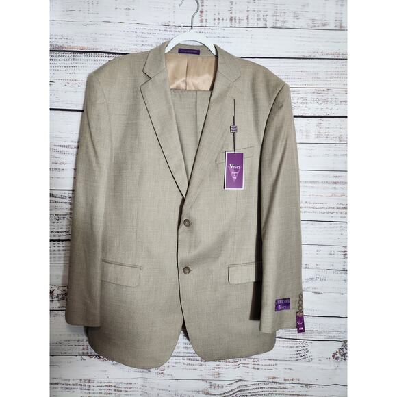 Vinci Khaki color Suite Men's Brand new with Tags44R 338W